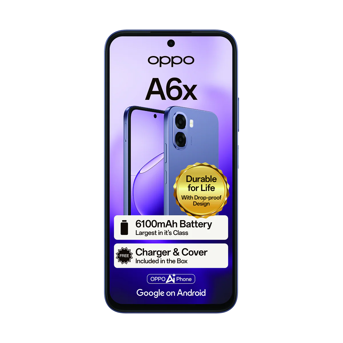 Oppo A6x 64GB Dual Sim Purple - Image 3